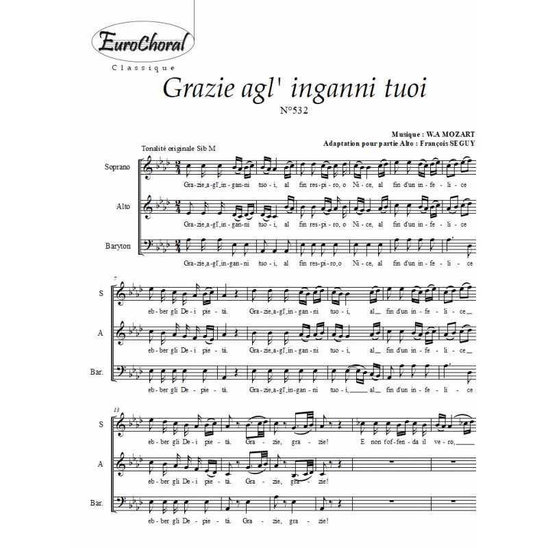 GRAZIE AGL'INGANNI TUOI