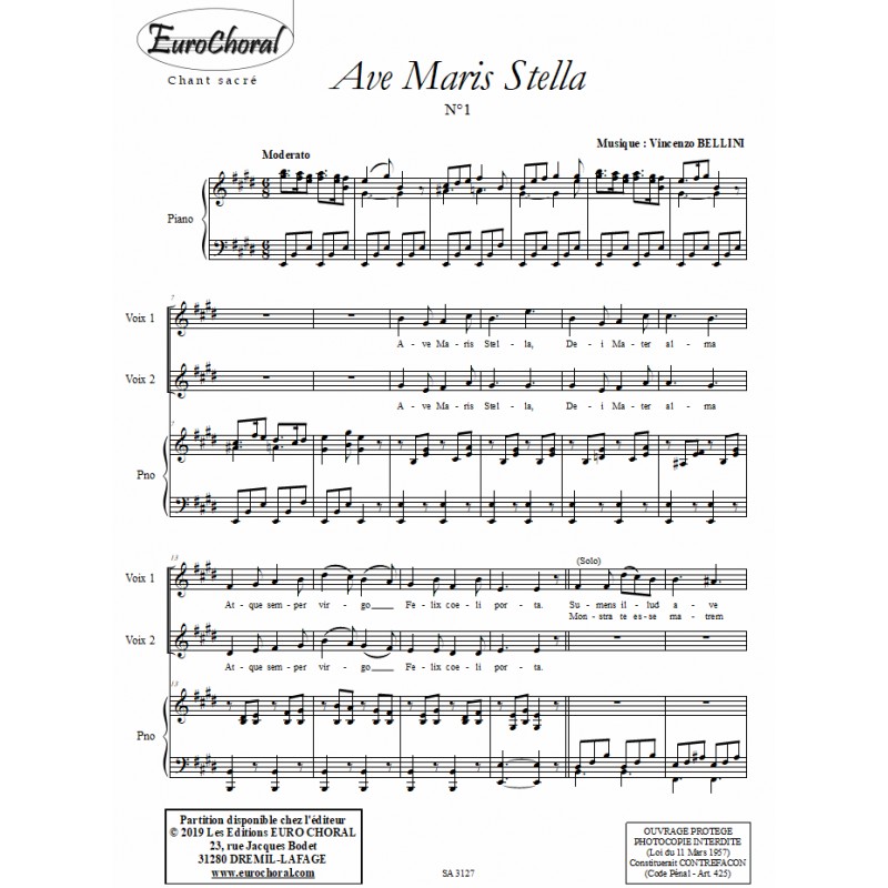 AVE MARIS STELLA (Bellini)