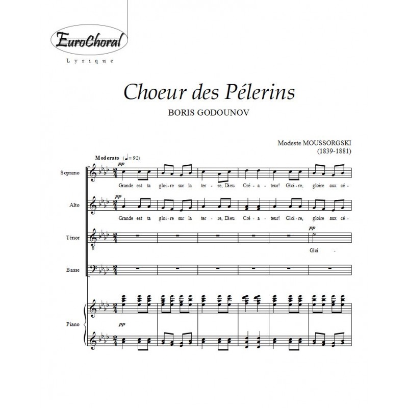 CHŒUR DES PÈLERINS (Moussorgski)