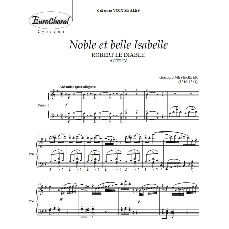 NOBLE ET BELLE ISABELLE (Conducteur)