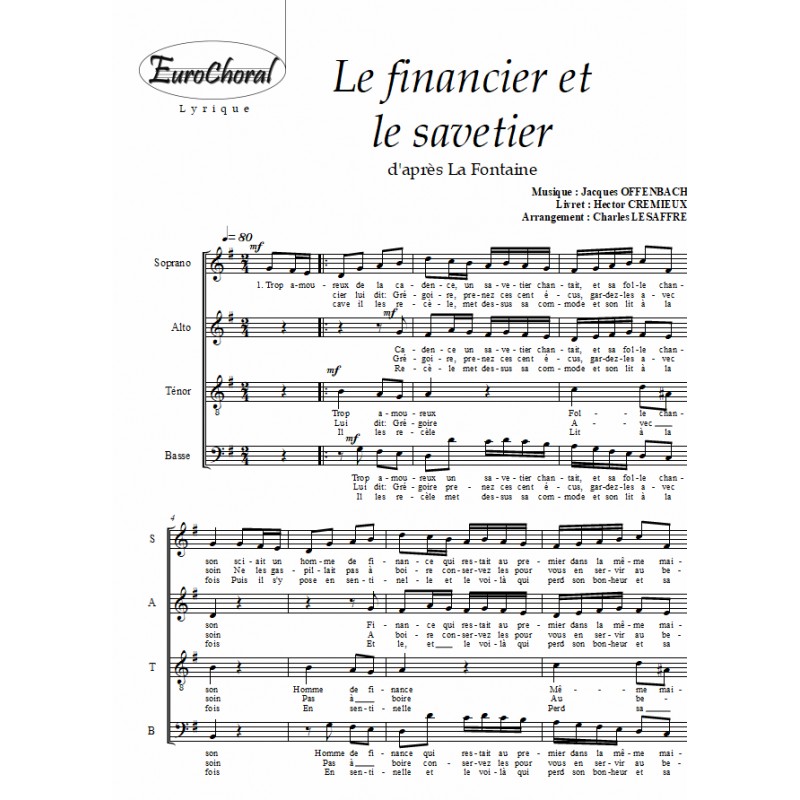 FINANCIER ET LE SAVETIER (LE)