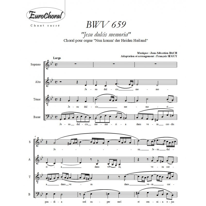 BWV 659  "Jesu Dulcis Memoria"