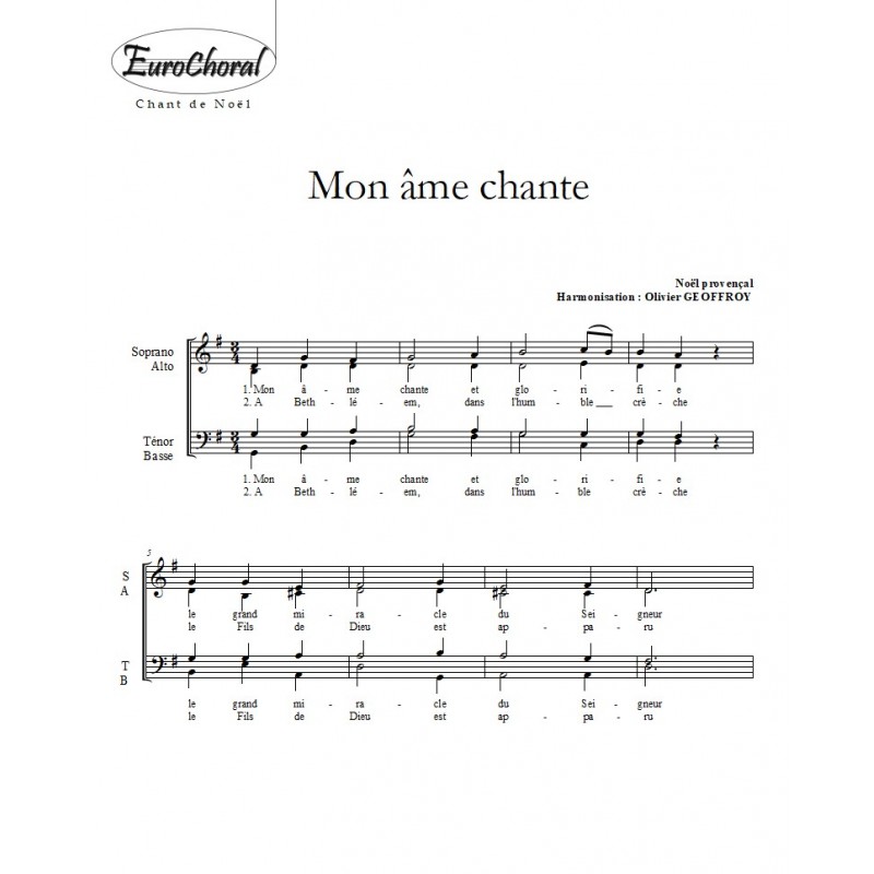 MON AME CHANTE