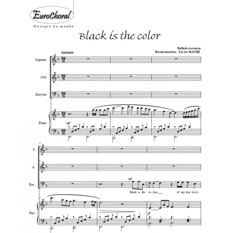 BLACK IS THE COLOR OF MY TRUE LOVE'S HAIR