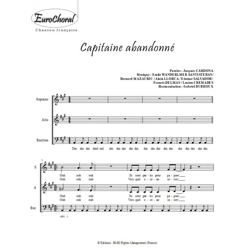 CAPITAINE ABANDONNE (Choeur
