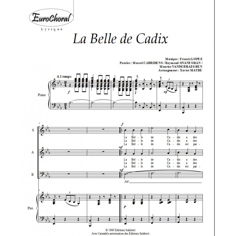 LA BELLE DE CADIX