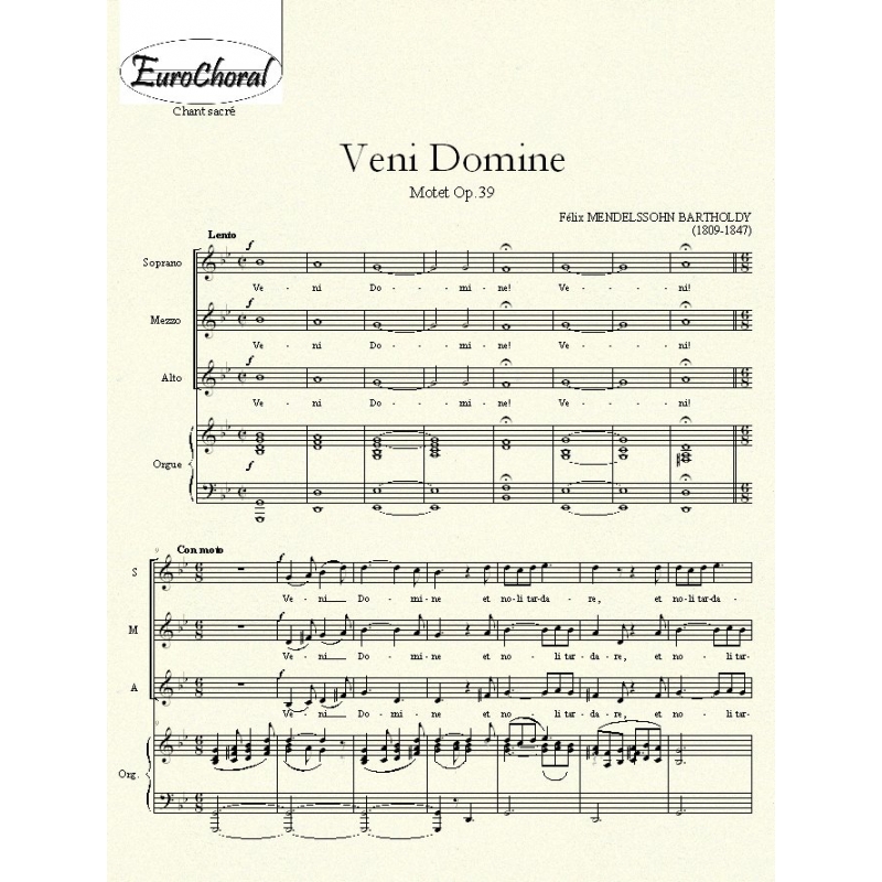VENI DOMINE (Conducteur)